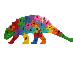 wooden alphabet puzzle, alphabet puzzle, Iquandon dinosaur puzzle, wooden  ABC puzzle, ABC puzzle, games and puzzles, Dinosaur puzzle, toys
