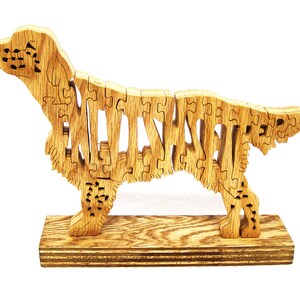 English setter dog puzzle, English setter wooden dog puzzle, wooden dog puzzle English setter, wooden hunting dog puzzle, dog puzzle,