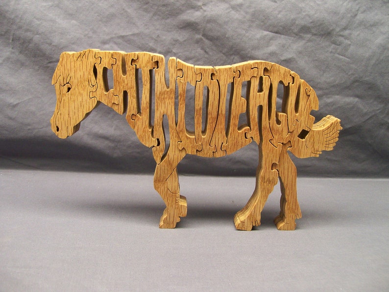 Wooden Chincoteaque Horse Puzzle