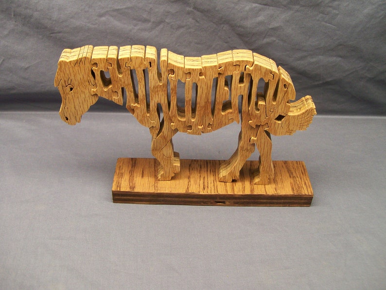 Wooden Chincoteaque Horse Puzzle