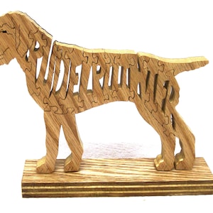 German Pudelpointer  hunting dog puzzle, Pudelpointer hunting dog puzzle, wooden hunting dog puzzle, wooden dog puzzle Pudelpointer,