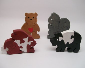 cute animal puzzles, great stocking stuffers, kids puzzle easy