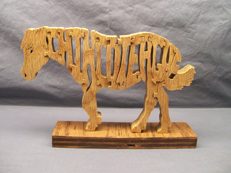 Wooden Chincoteaque Horse Puzzle