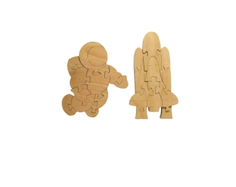 Space shuttle puzzle, Astronaut puzzle, stocking stuffers for kids, wooden puzzles for kids, games and puzzles, toys and games, wood puzzles