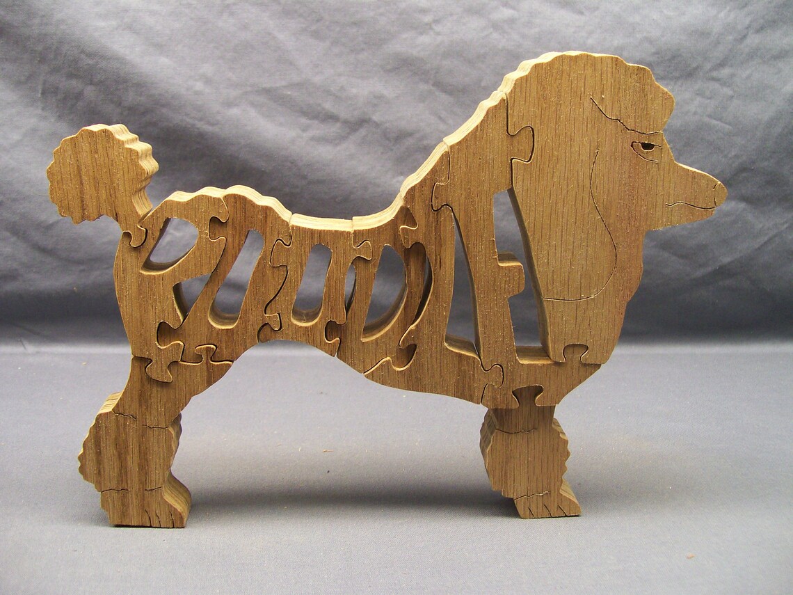 Poodle Poodles Animal Puzzles Wooden Animal Puzzles Animal Etsy