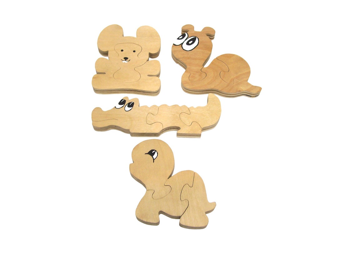 Wooden Animal Puzzle, Forest Animals, Animal Puzzle, Wooden Toys