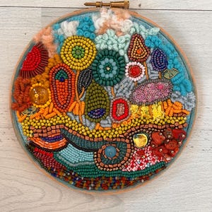 Enchanted garden - Embroidery hoop art - 6&quot;