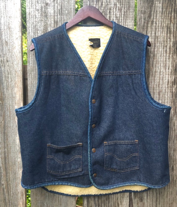 Sears and Roebucks 1970s Denim Vest