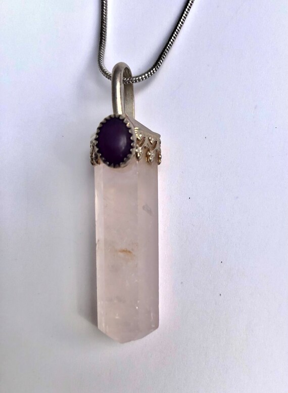 Handcrafted Milky Rose Quartz with secondary ston… - image 5