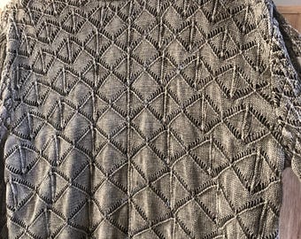 Säuregewaschener Diamant offen gearbeiteter Strick Suburbia Netzed Grunge Nirvana Portland streetwear Erdiger Herbstpullover 200