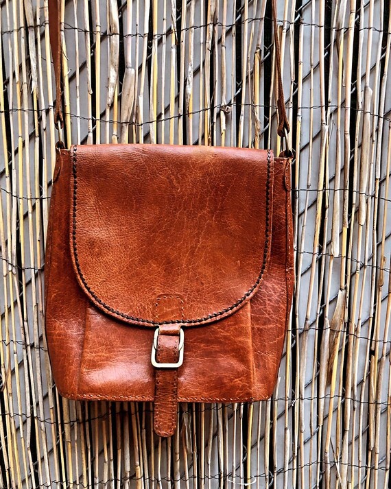 Handmade Handstitched Leather Satchel - image 1