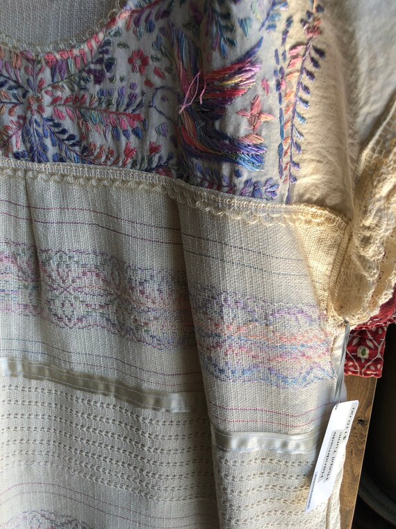 Beautiful Vintage Pastel Mexican Smock Dress - image 5