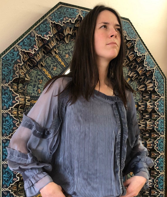 Beautiful Couture Silk Ruffle Blouse