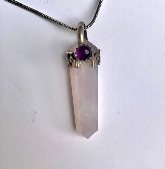 Handcrafted Milky Rose Quartz with secondary ston… - image 6