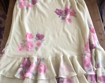 Année 2000 Jennifer Aniston, ourlet à volants, jupe rose doublée, taille XL 100