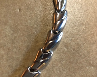 Classic Herringbone Chain Link Vintage Necklace 116