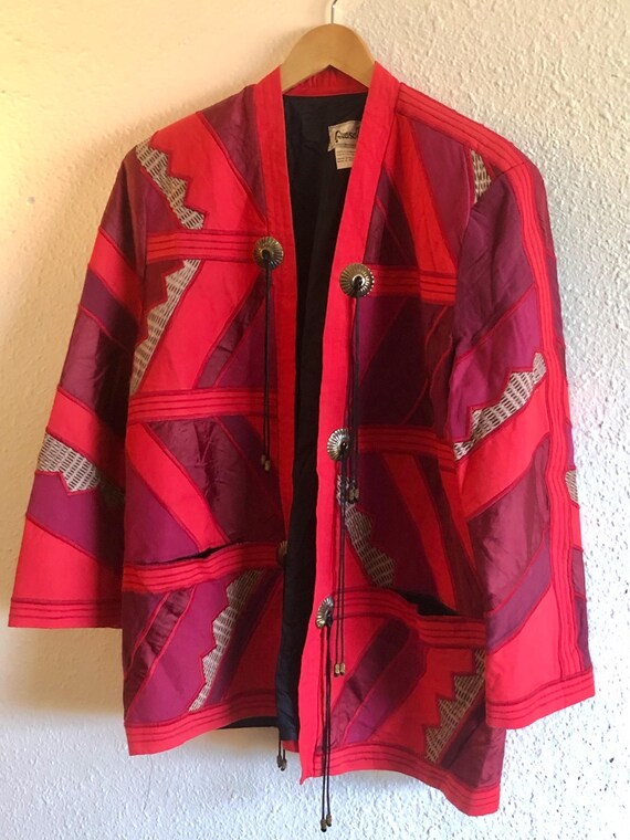 Handmade Native American design patchwork Jacket … - image 5