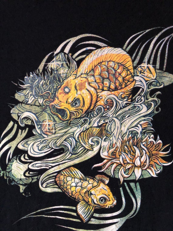 Traditional Japanese Koi fish graphic 2X T-shirt