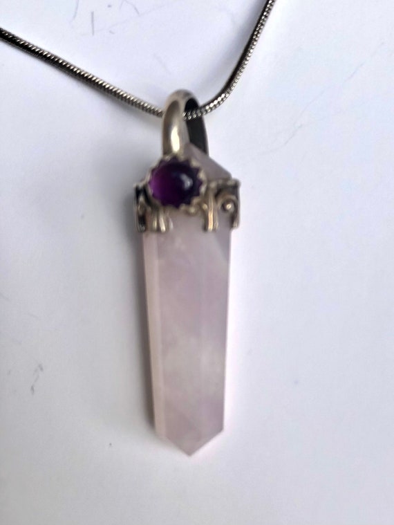 Handcrafted Milky Rose Quartz with secondary ston… - image 3