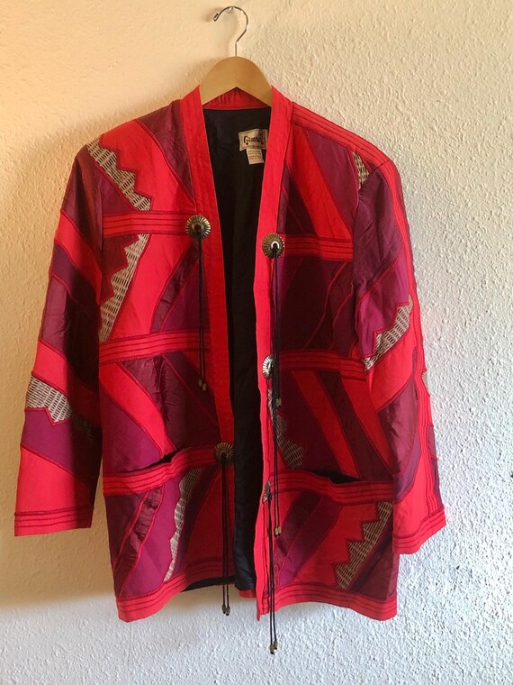 Handmade Native American design patchwork Jacket … - image 4