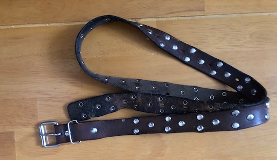 Thin Grunge studded worn out belt 28”-36” - image 1
