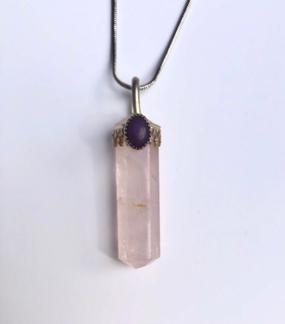 Handcrafted Milky Rose Quartz with secondary ston… - image 4