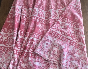 Authentic vintage size large India distressed well worn Ashram Junkie skirt festival summer market hippy