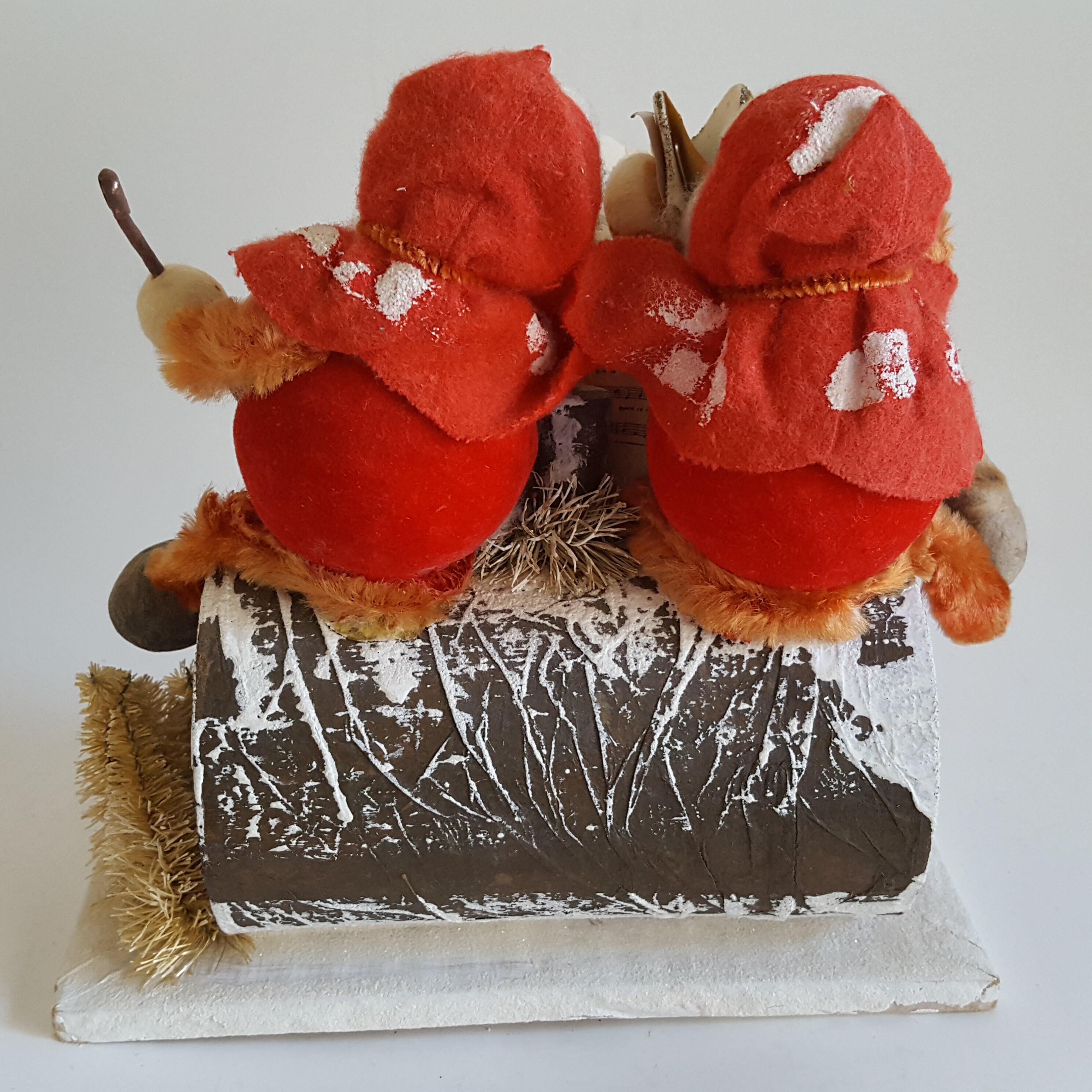 Yさん専用　ロジエ プレート ５枚セット 昭和レトロ　小花散らし　プレート　1枚 Santas! Vintage Japan Figurines on a Log Christmas Musicians