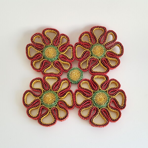 Straw Trivets Etsy