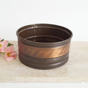 Weathered Copper! Planter Pot by Bristol Brass Made in USA 6.5" Round