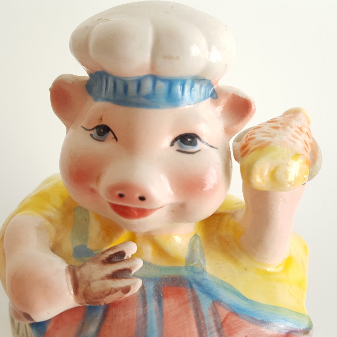 Kitchen Pig Vintage Tea Bag Canister Wall Hanging Ceramic Etsy