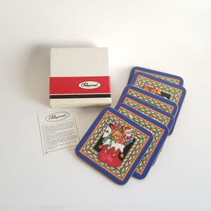 Christmas Bears! Vintage Pimpernel Set of 6 Coasters in Box Made in England