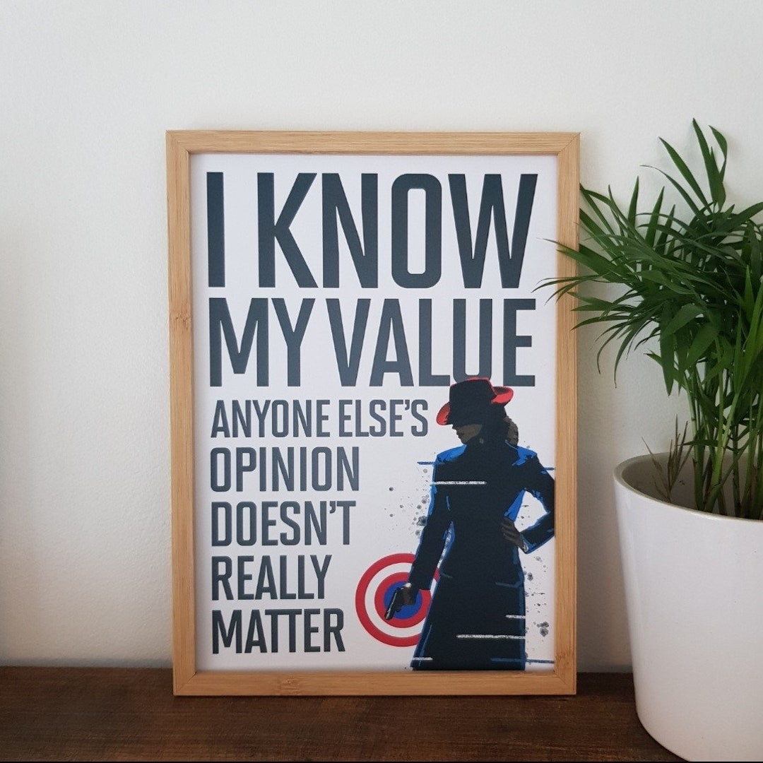 DIGITAL A4 PRINTABLE Agent Carter Inspired Quote I Know My Value digital-a4-printable-agent-carter-inspired-quote-i-know-my-value