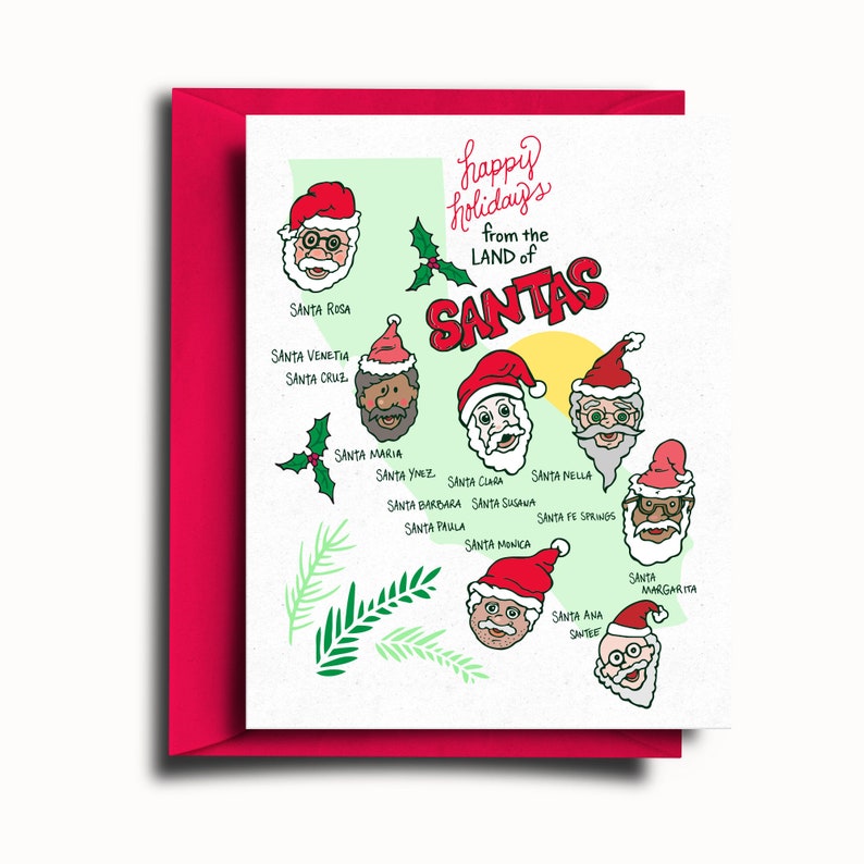 Santa Land Holiday Greeting Card image 1
