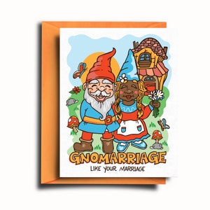 Gnomarriage Wedding Greeting Card
