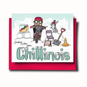 Cartão de felicitações de Natal Chillinois