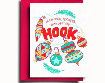 Off The Hook Holiday Greeting Card