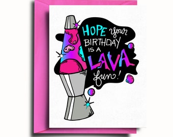 Lava Lamp Birthday Greeting Card