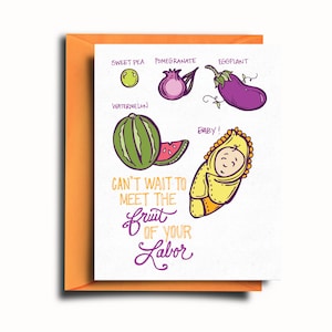 Fruit of Labor Expecting Greeting Card