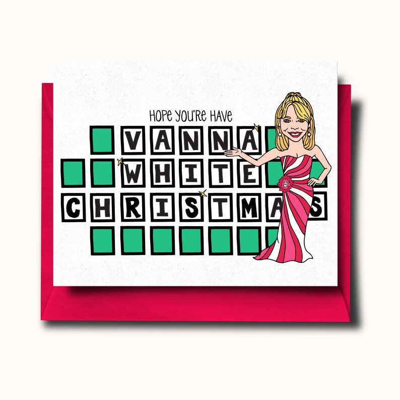 Vanna White Christmas Holiday Greeting Cards image 1