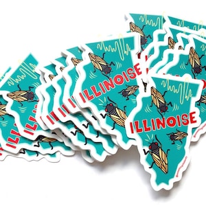 Sticker simple Illinoise Cicada