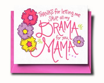 Mama Drama Greeting Card