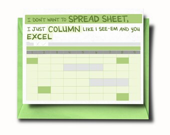 Excel Spreadsheet Graduation Greeting Card