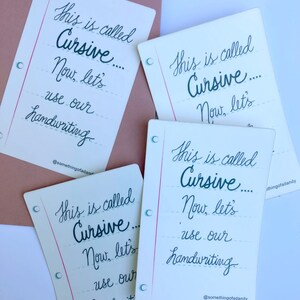 Cursieve handgeschreven enkele gestanste sticker
