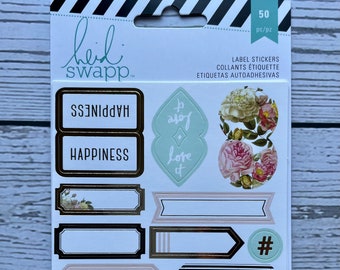 Heidi Swapp Label Stickers - Memory Planner, Scrapbooking Stickers, label stickers, Scrapbook embellishments, cardstock stickers