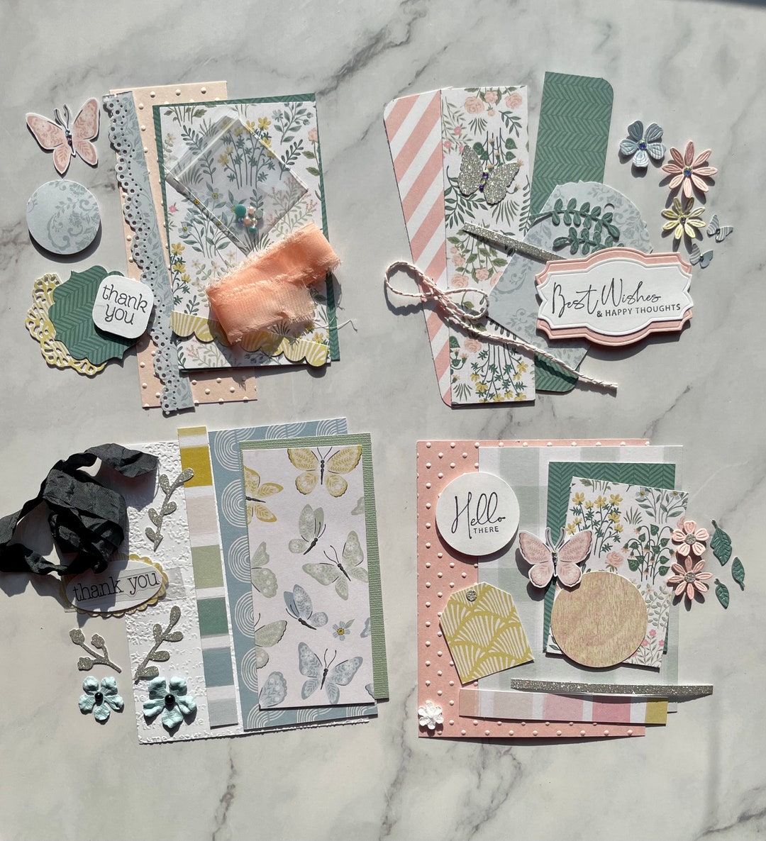 Butterfly Blush DIY Card Kit - Makes 4 Cards - Cards for Her, Card Kit ...