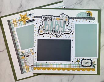 Snow Much Fun Together, Premade Scrapbook Pages, 12x12 Scrapbook Layout ...