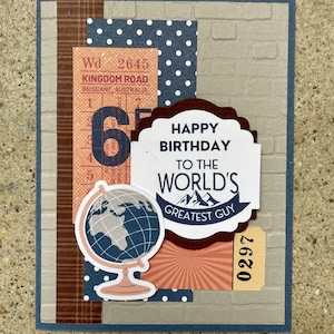 Carte de joyeux anniversaire au plus grand homme du monde, carte d'anniversaire faite main, carte d'anniversaire masculine, carte d'anniversaire pour lui