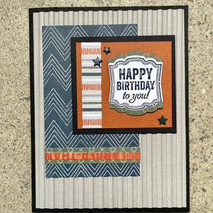 Tarjeta de feliz cumpleaños, tarjeta de cumpleaños hecha a mano, tarjeta de cumpleaños masculina, tarjeta para él, tarjeta de cumpleaños para niño adolescente, tarjeta de cumpleaños para hombre