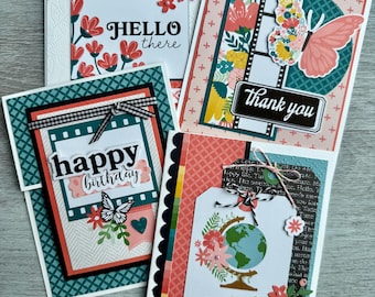 Kindness Blooms Cards or DIY Card Kit – 4 All-Occasion Cards DIY Set